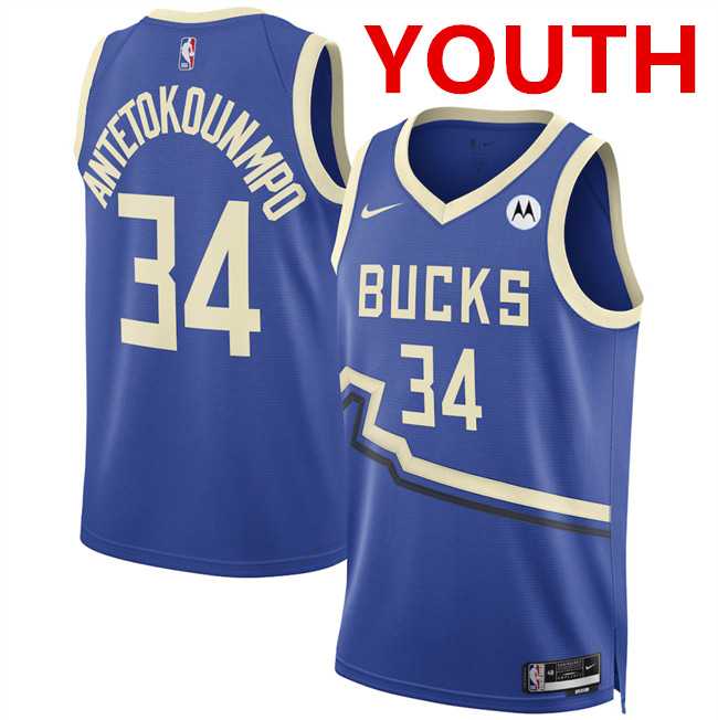 Youth Milwaukee Bucks #34 Giannis Antetokounmpo Royal 2024-25 City Edition Stitched Jersey Dzhi,We sell and wholesale Youth Milwaukee Bucks #34 Giannis Antetokounmpo Royal 2024-25 City Edition Stitched Jersey Dzhi on line form chian!